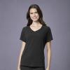 WonderWink Womens Renew Women’s Mock Wrap Scrub Top(Black)