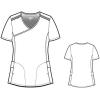 WonderWink Womens Renew Women’s Mock Wrap Scrub Top(Grey Heather)