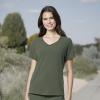 WonderWink Womens Renew Women’s Mock Wrap Scrub Top(Olive)