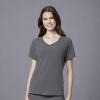 WonderWink Womens Renew Women’s Mock Wrap Scrub Top(Pewter)