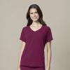 WonderWink Womens Renew Women’s Mock Wrap Scrub Top(Wine)