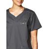 WonderWink Womens Wonderflex Patience Women’s Scrub Top(Charcoal)