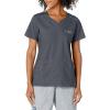 WonderWink Womens Wonderflex Patience Women’s Scrub Top(Charcoal)