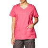 WonderWink Womens Wonderflex Patience Women’s Scrub Top(Hot Pink)