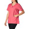 WonderWink Womens Wonderflex Patience Women’s Scrub Top(Papaya)