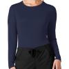 WonderWink Women’s Scrub Silky Long-Sleeve T-Shirt – XS-3XL, Rayon, Spandex, Soft, Coverage, Super Comfortable, Perfect for Layering