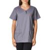 WonderWink Womens Wonderflex Patience Women’s Scrub Top(Pewter)