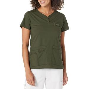 WonderWink Womens Wonderflex Patience Women’s Scrub Top(Forest Green)