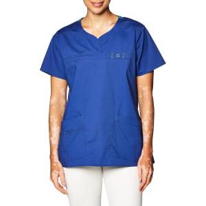 WonderWink Womens Wonderflex Patience Women’s Scrub Top(Galaxy Blue)