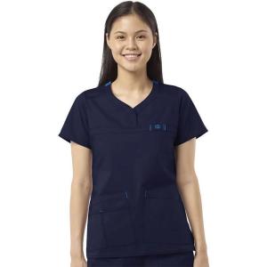 WonderWink Womens Wonderflex Patience Women’s Scrub Top(Navy)