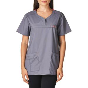 WonderWink Womens Wonderflex Patience Women’s Scrub Top(Pewter)