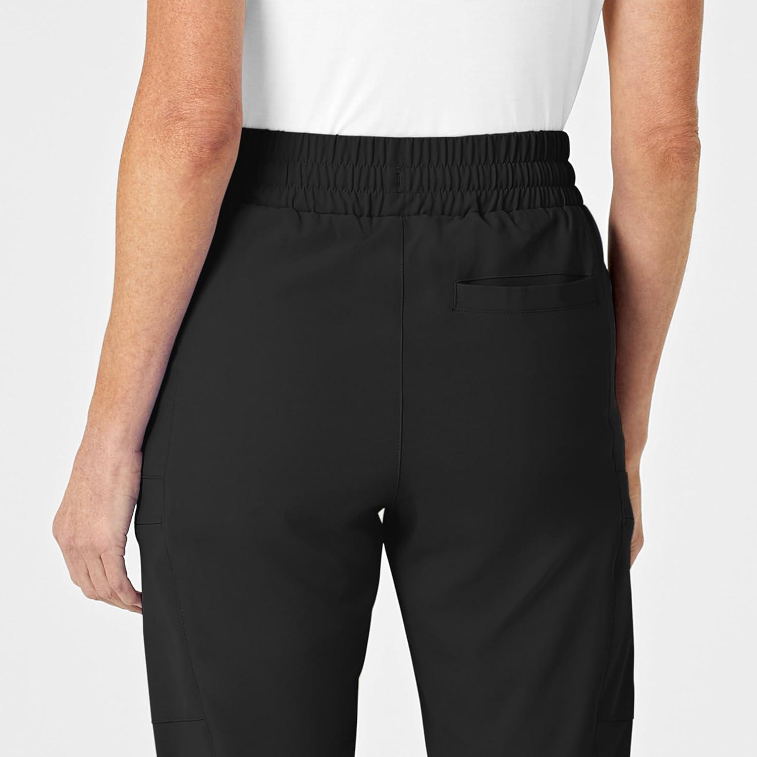 imageRenew Womens High Waist Slim Leg Scrub PantBlack