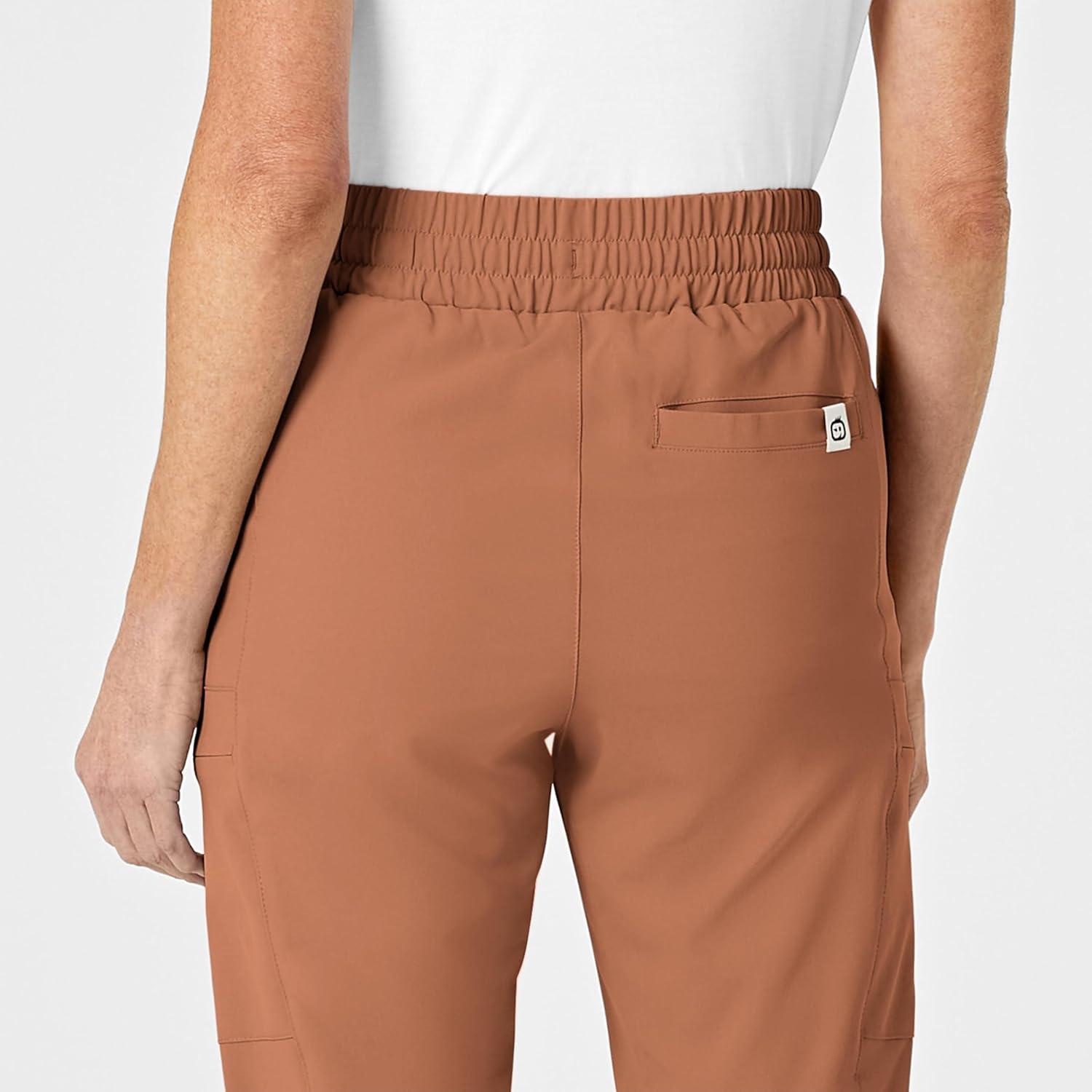 imageRenew Womens High Waist Slim Leg Scrub PantClay