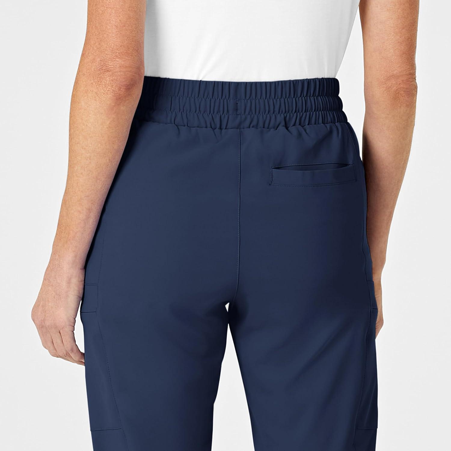 imageRenew Womens High Waist Slim Leg Scrub PantNavy