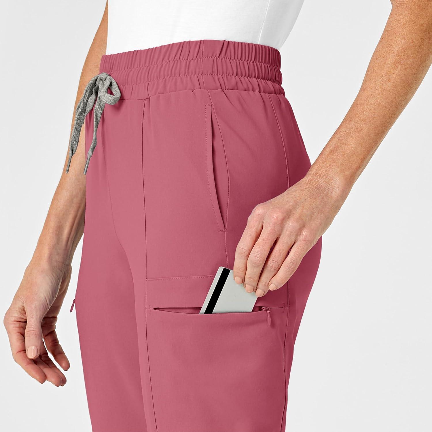 imageRenew Womens High Waist Slim Leg Scrub PantRosebud
