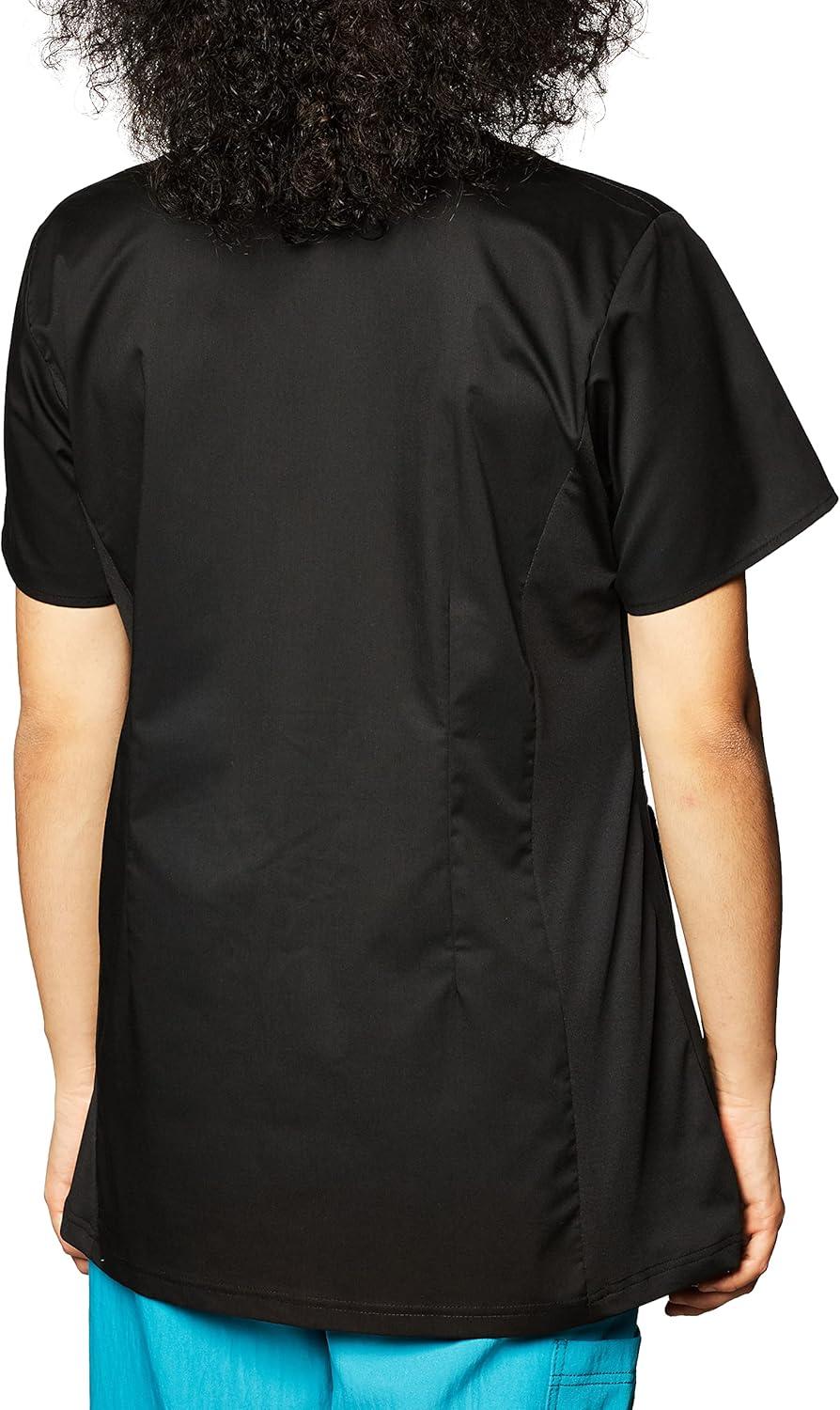 imageWink WonderWORK Scrubs for Maternity Mock Wrap Scrub TopsBlack