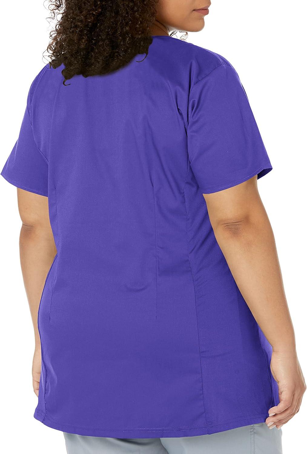 imageWink WonderWORK Scrubs for Maternity Mock Wrap Scrub TopsGrape