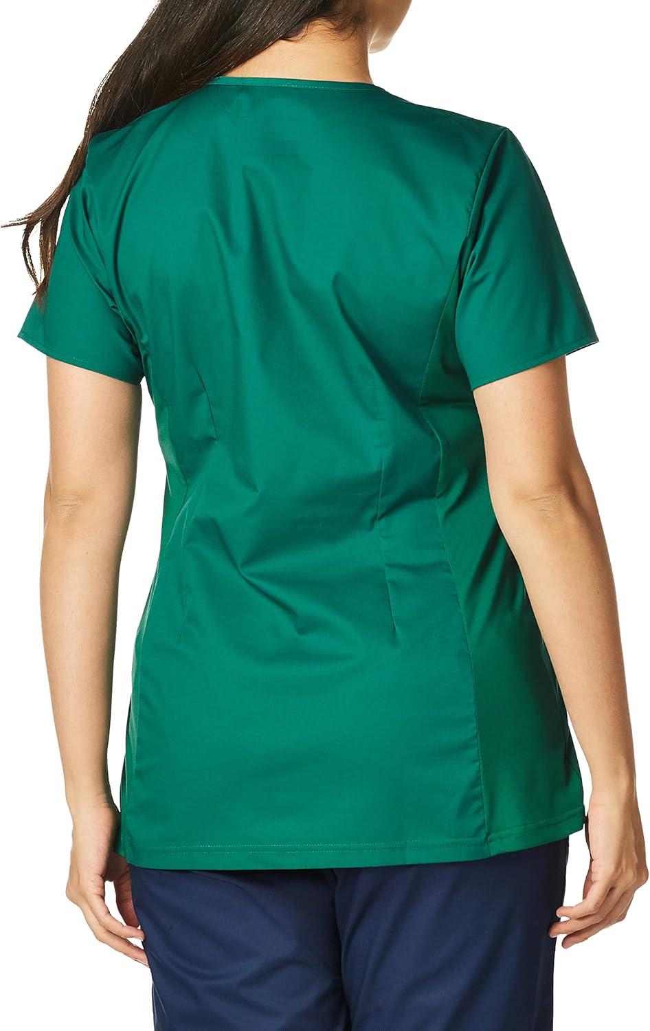imageWink WonderWORK Scrubs for Maternity Mock Wrap Scrub TopsHunter