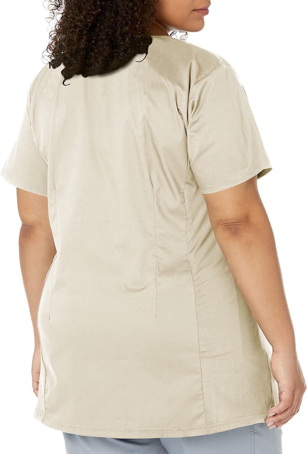 imageWink WonderWORK Scrubs for Maternity Mock Wrap Scrub TopsKhaki