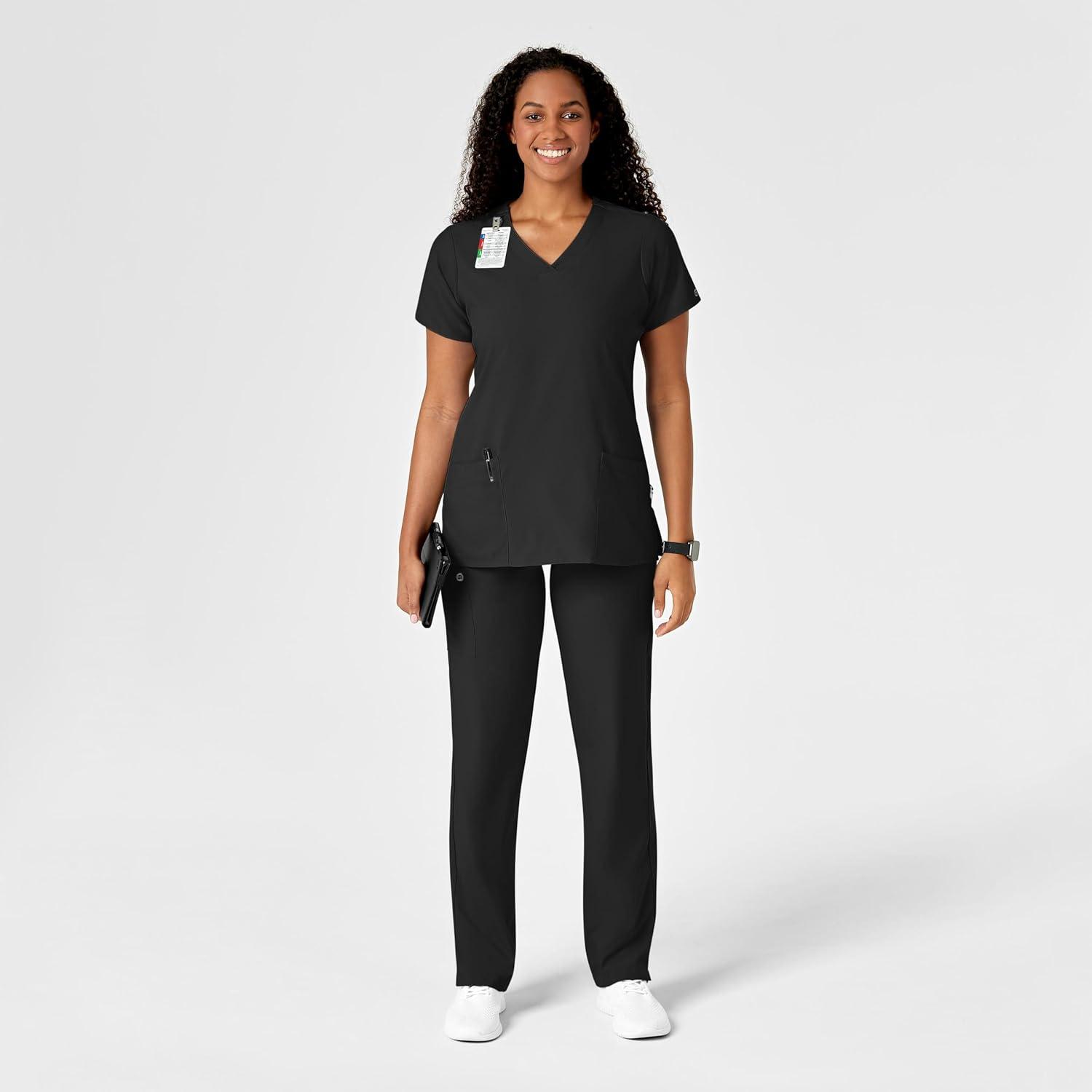 imageWonderWink Petite Womens Drawstring PantBlack
