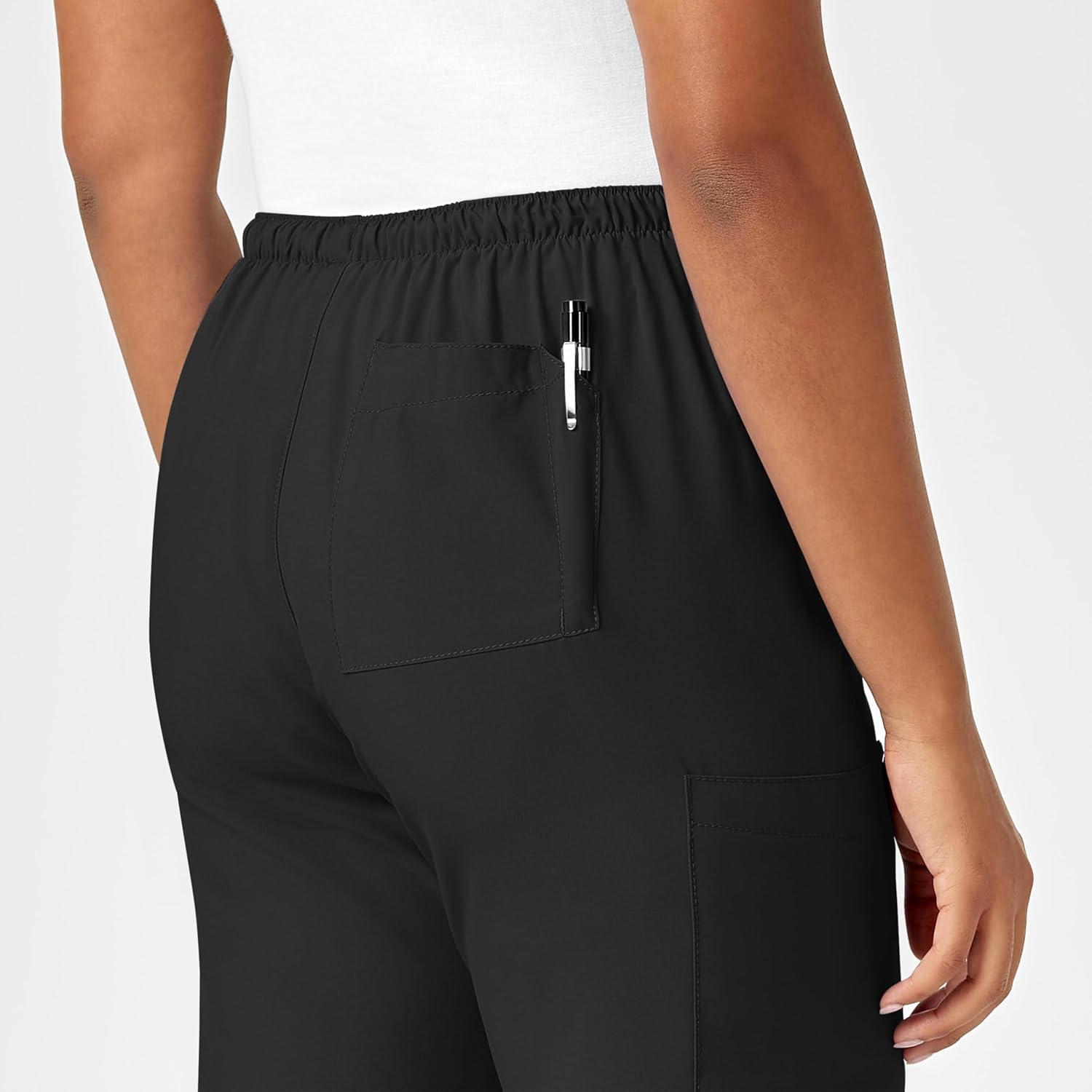 imageWonderWink Petite Womens Drawstring PantBlack