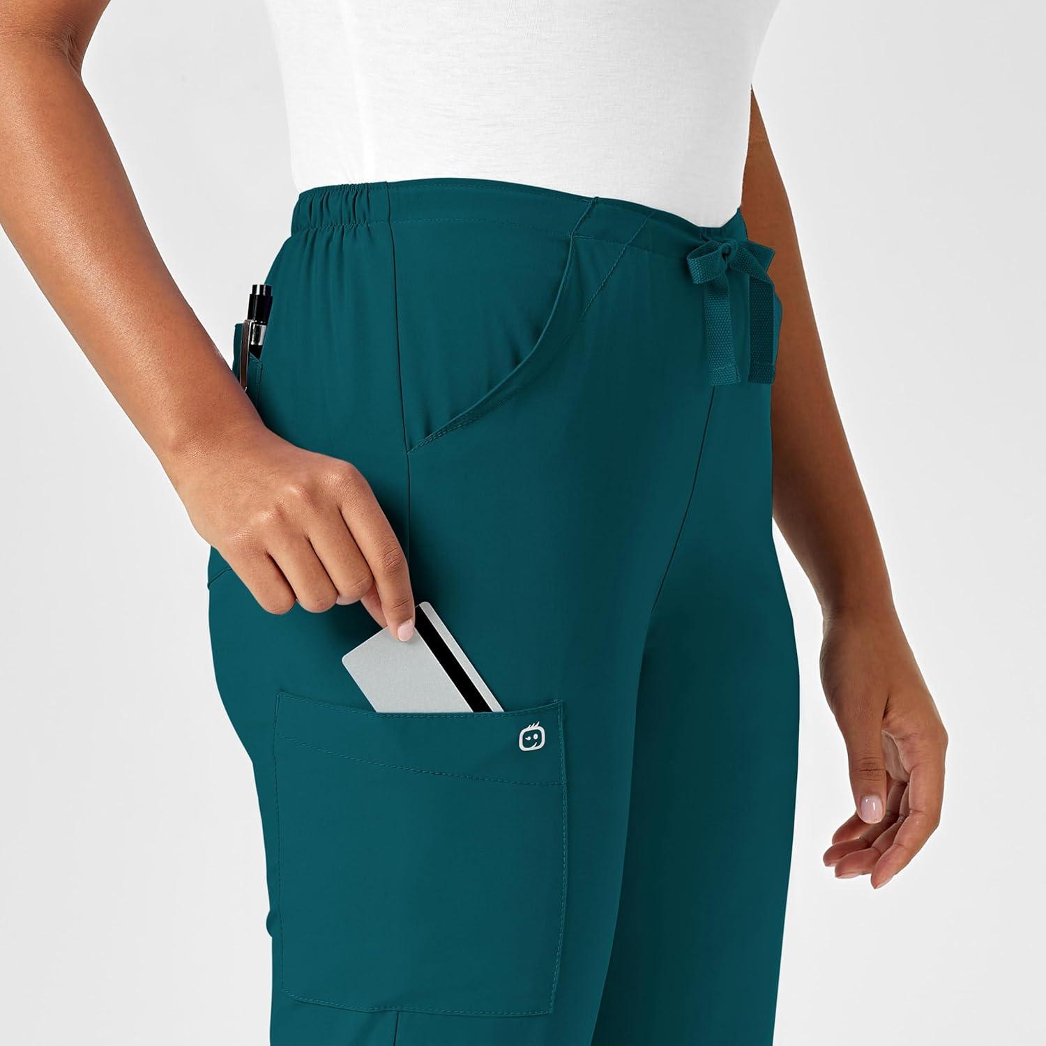 imageWonderWink Petite Womens Drawstring PantCaribbean