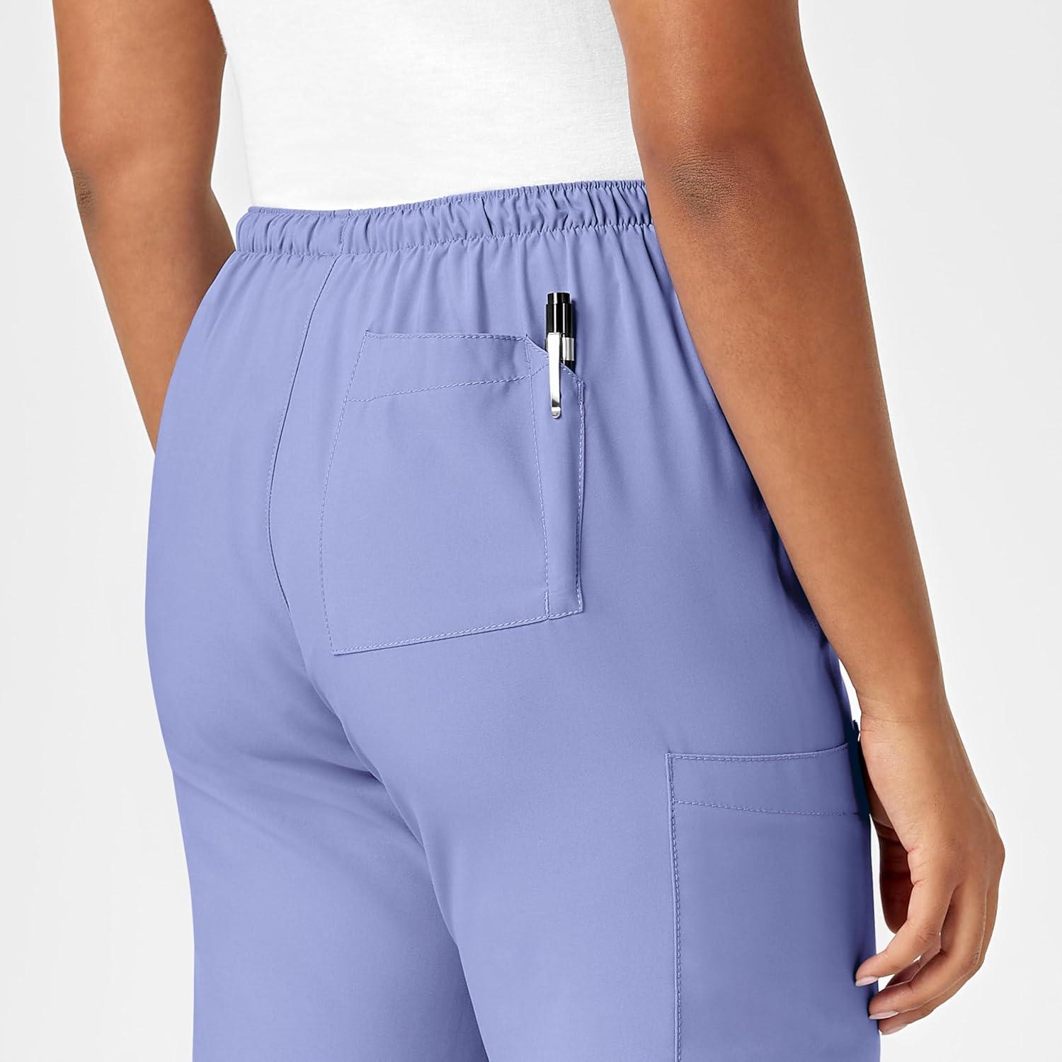 imageWonderWink Petite Womens Drawstring PantCeil Blue