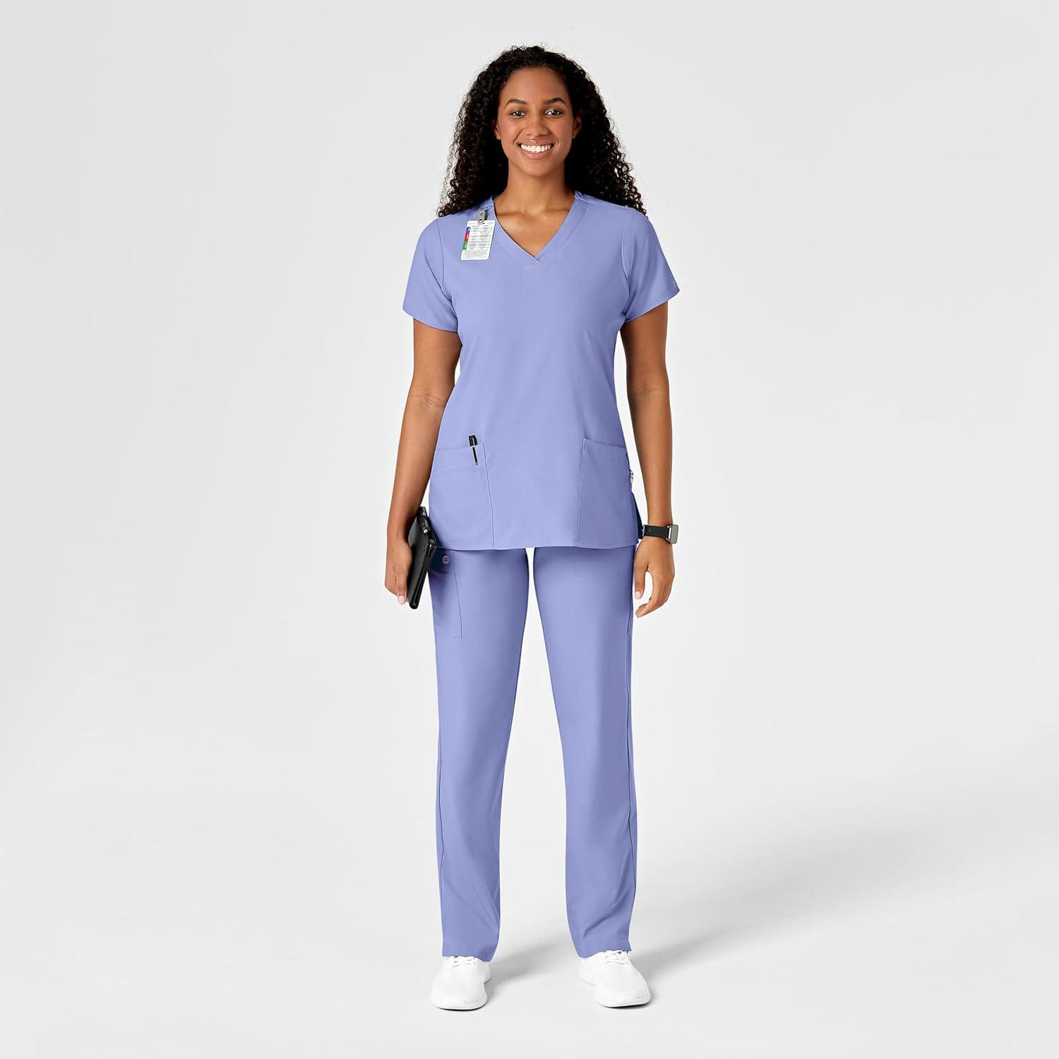 imageWonderWink Petite Womens Drawstring PantCeil Blue