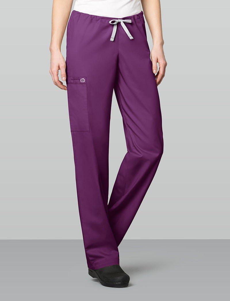 imageWonderWink Petite Womens Drawstring PantChocolate
