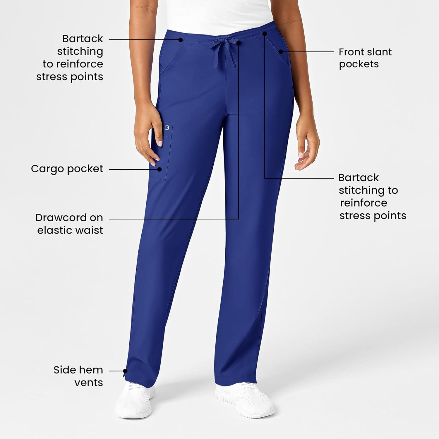 imageWonderWink Petite Womens Drawstring PantGalaxy Blue