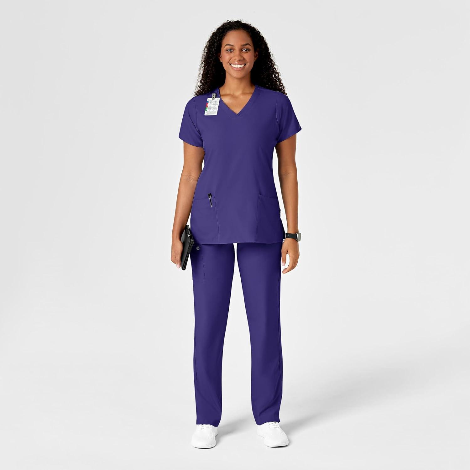 imageWonderWink Petite Womens Drawstring PantGrape