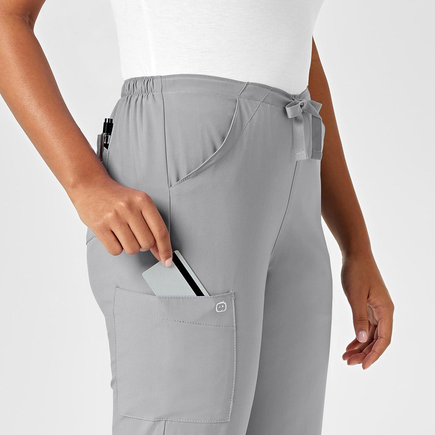 imageWonderWink Petite Womens Drawstring PantGrey