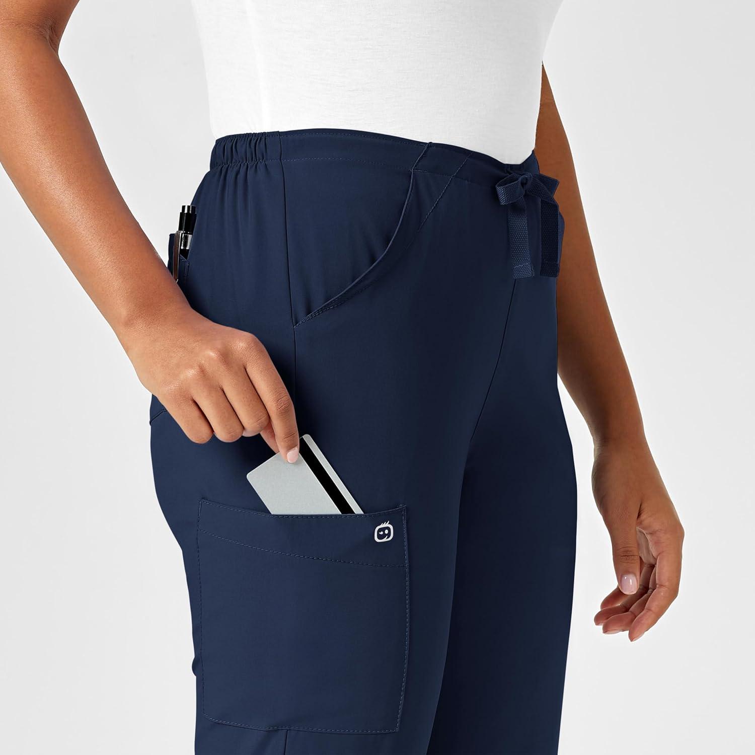 imageWonderWink Petite Womens Drawstring PantNavy