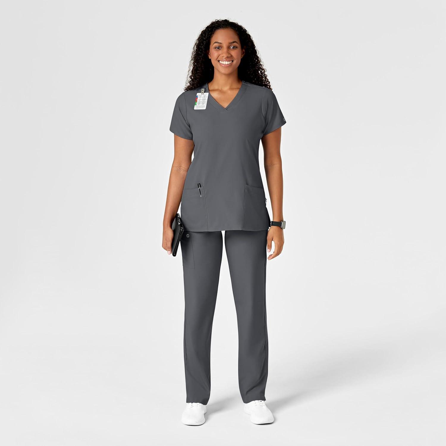 imageWonderWink Petite Womens Drawstring PantPewter
