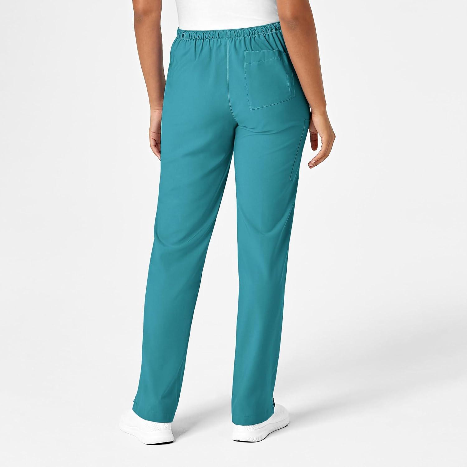 imageWonderWink Petite Womens Drawstring PantTeal Blue