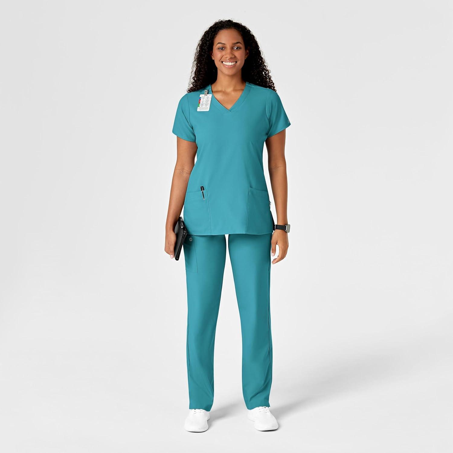 imageWonderWink Petite Womens Drawstring PantTeal Blue