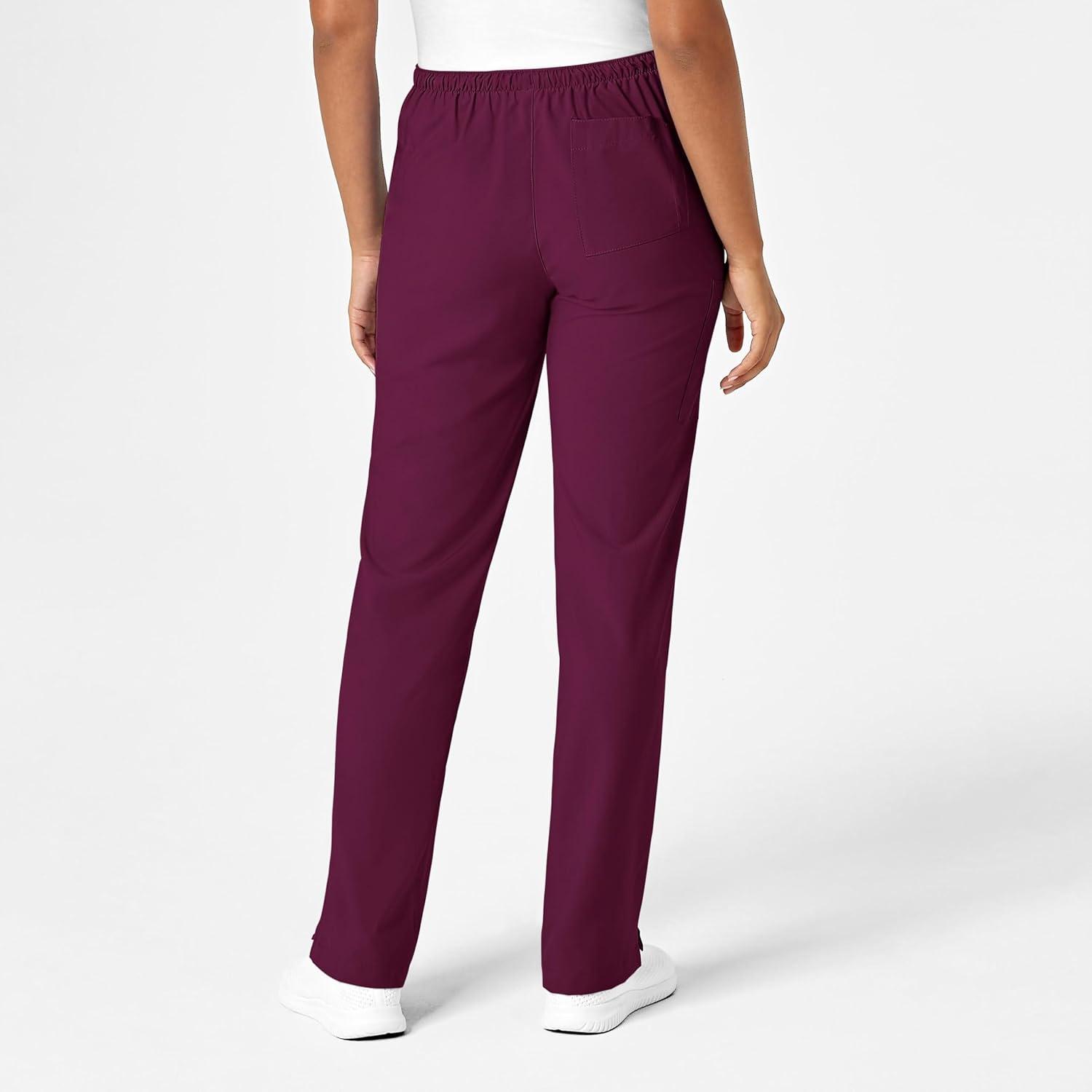 imageWonderWink Petite Womens Drawstring PantWine