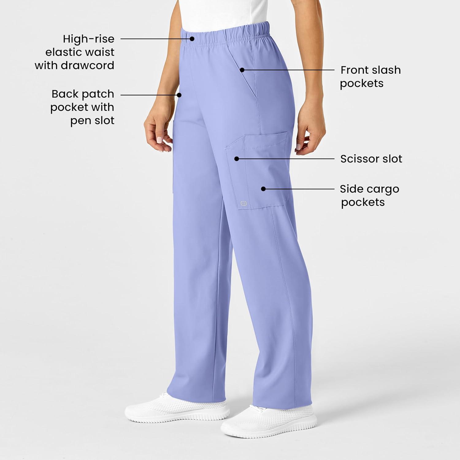 imageWonderWink UnisexAdult MultiCargo PantCeil Blue