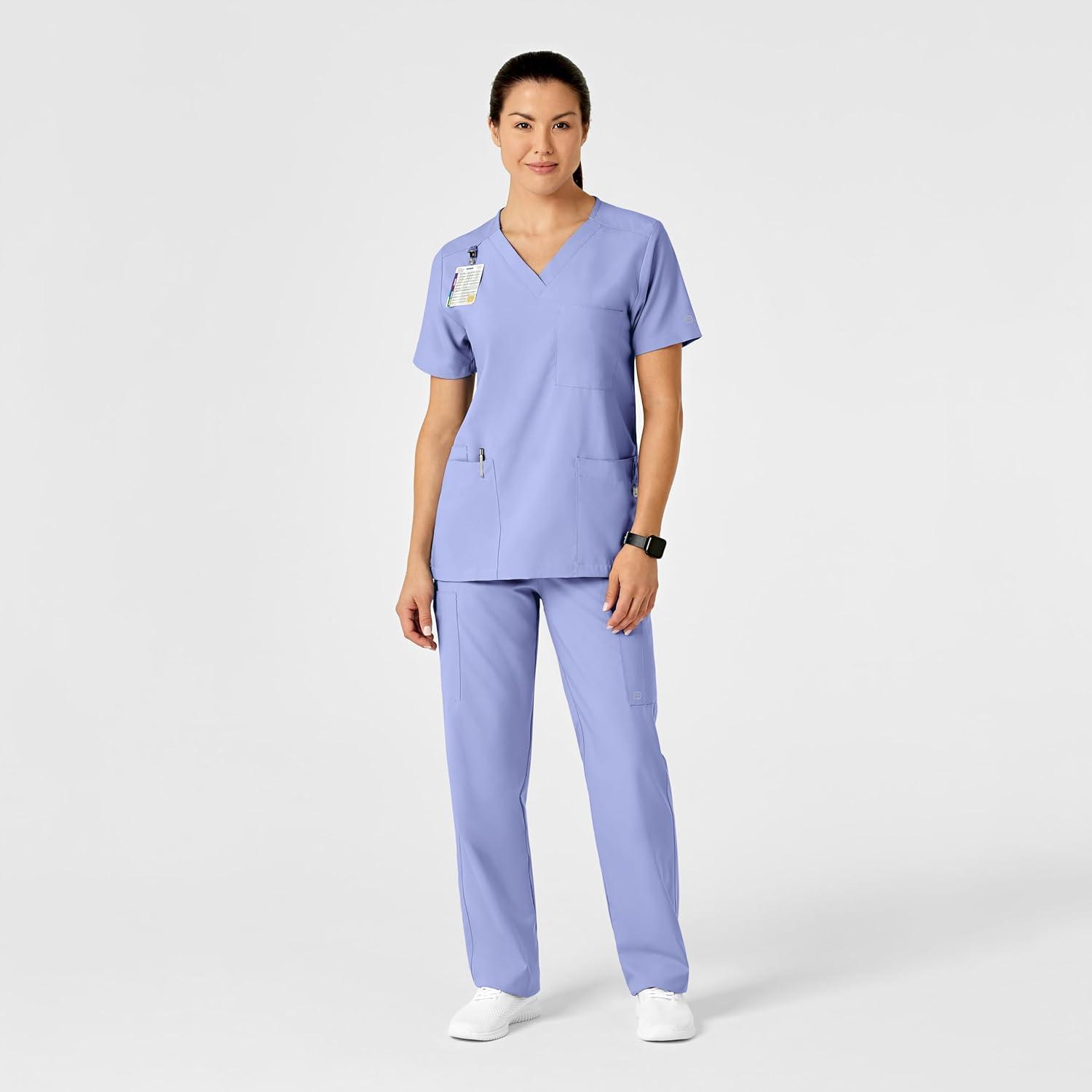 imageWonderWink UnisexAdult MultiCargo PantCeil Blue