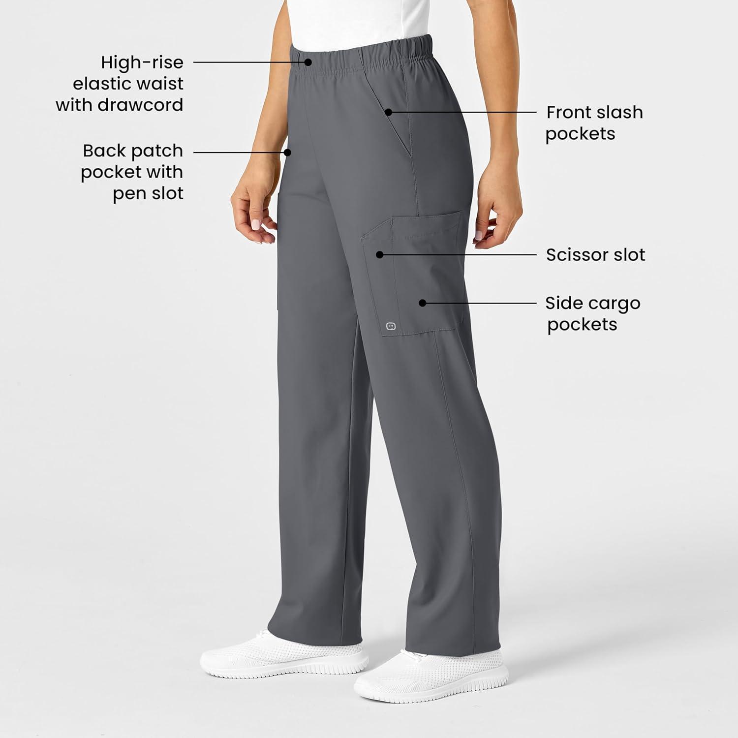 imageWonderWink UnisexAdult MultiCargo PantPewter