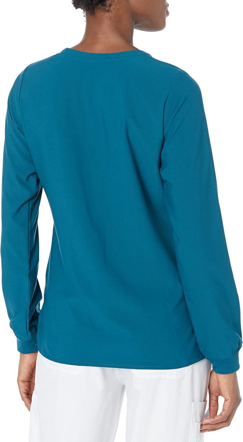 imageWonderWink Womens Crew Neck Warm Up JacketCaribbean