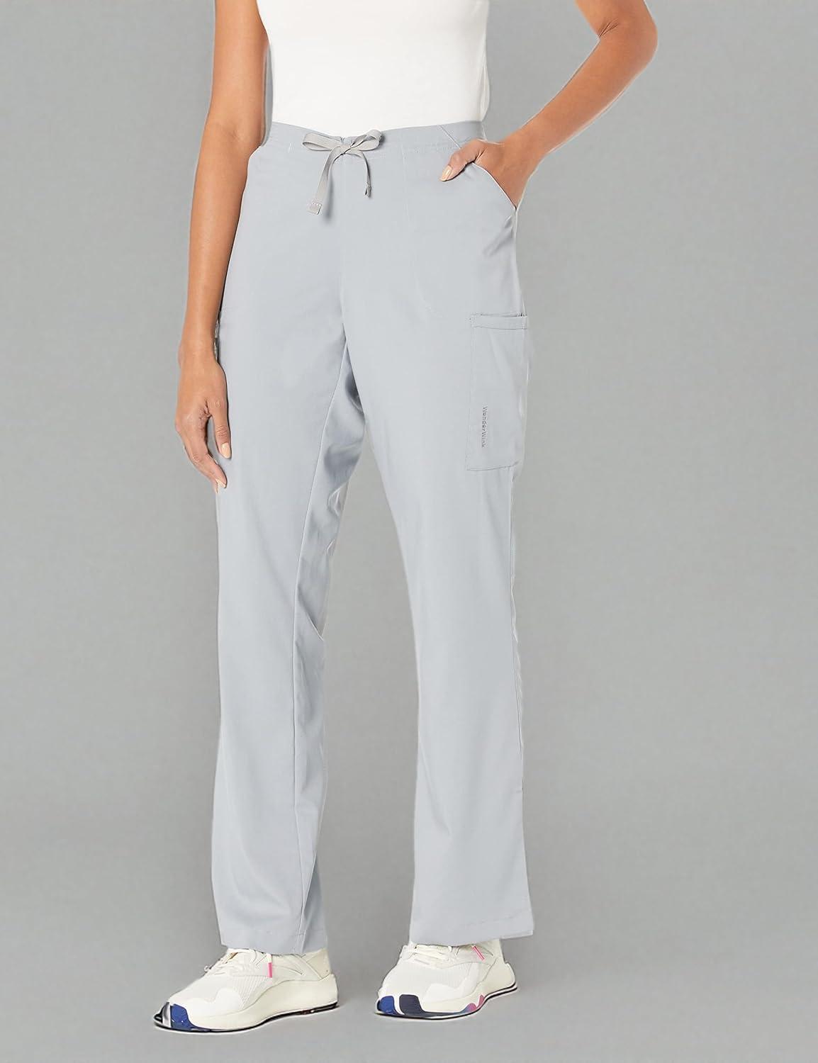 imageWonderWink Womens Moderate Flare Leg Cargo PantPewter