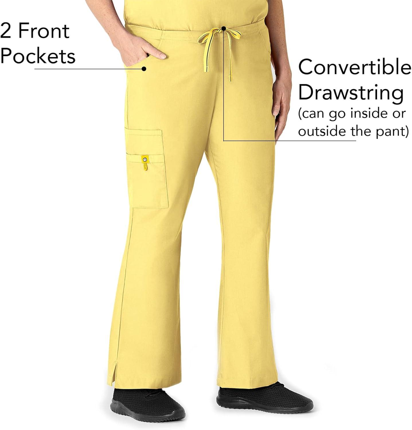 imageWonderWink Womens Moderate Flare Leg Cargo PantYellow