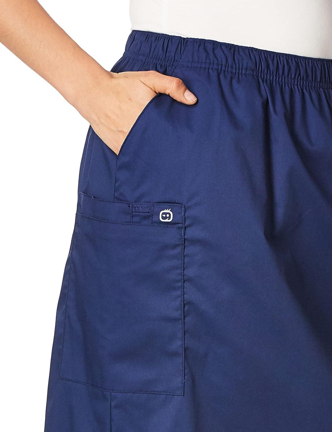 imageWonderWink Womens PlusSize Wonderwork Plus Pullon Cargo Scrub SkirtNavy