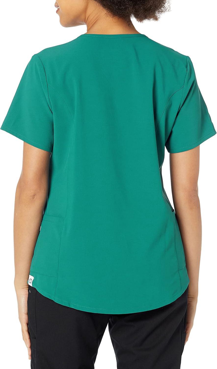 imageWonderWink Womens Renew Womens Zip Accent Scrub TopHunter