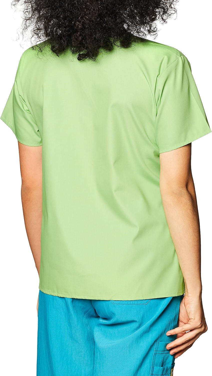 imageWonderWink Womens Scrubs Charlie 5 Pocket YNeck Wrap TopGreen Apple