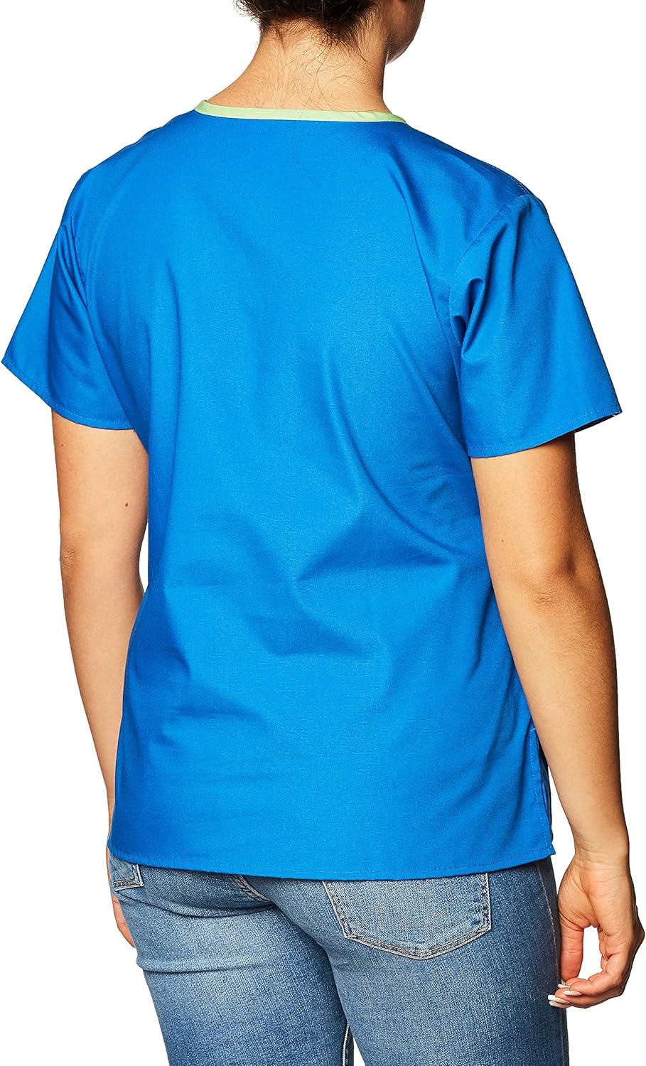 imageWonderWink Womens Scrubs Charlie 5 Pocket YNeck Wrap TopRoyal