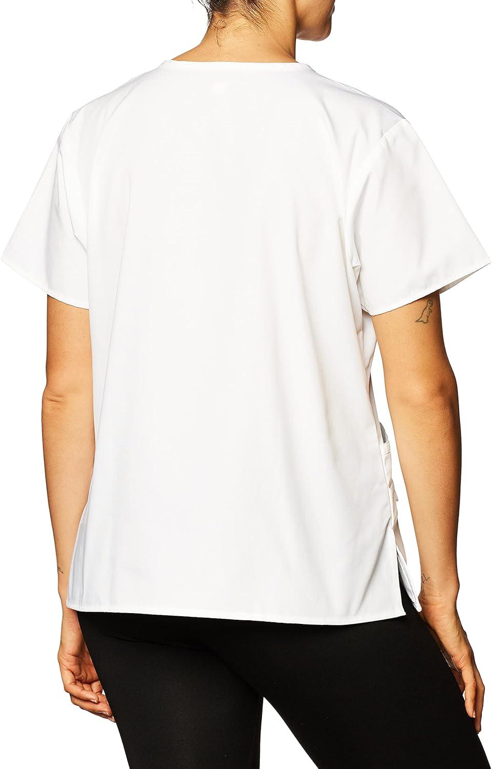 imageWonderWink Womens Scrubs Charlie 5 Pocket YNeck Wrap TopWhite