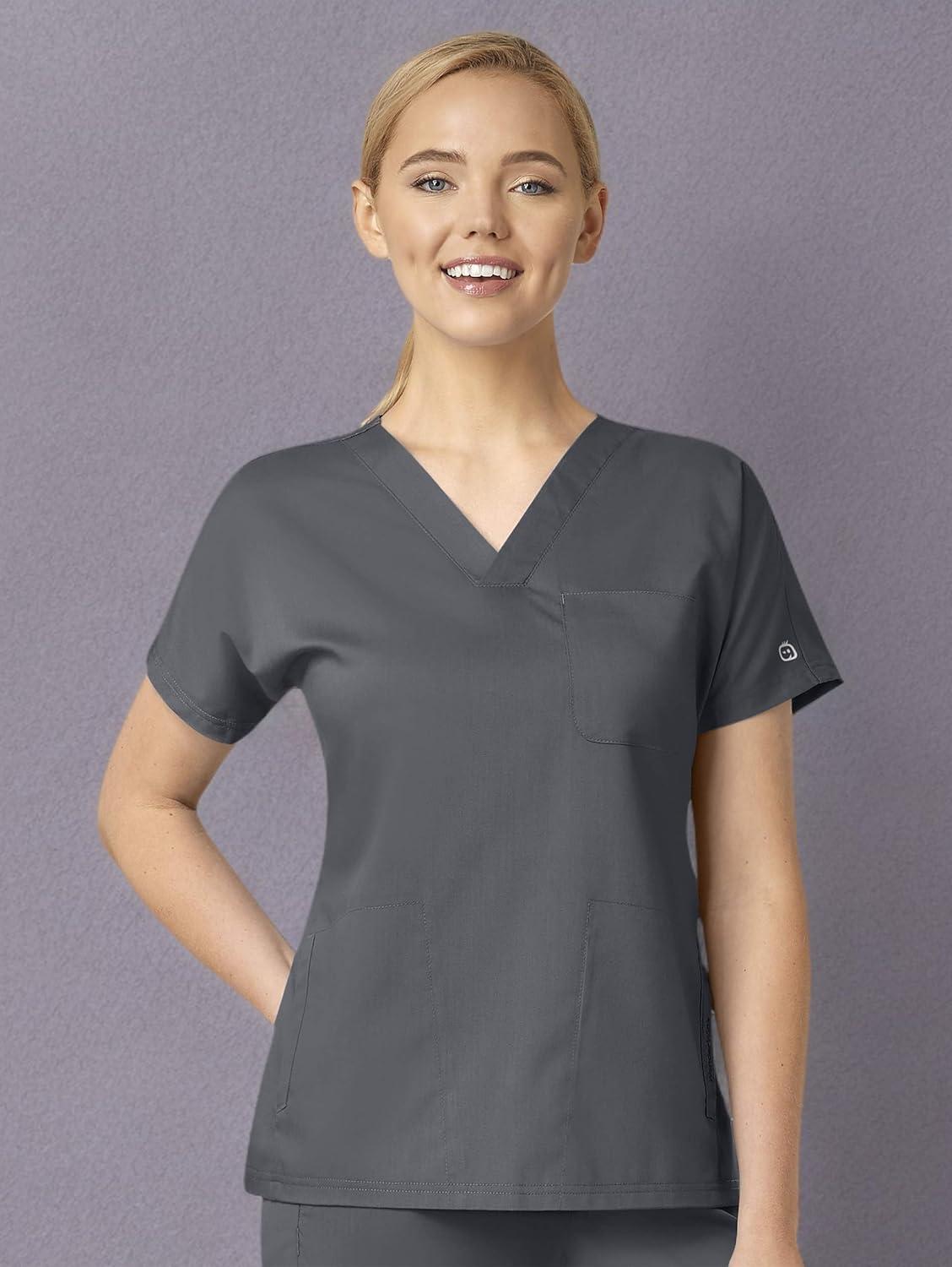 imageWonderWink Womens Womens Dolman Scrub TopPewter