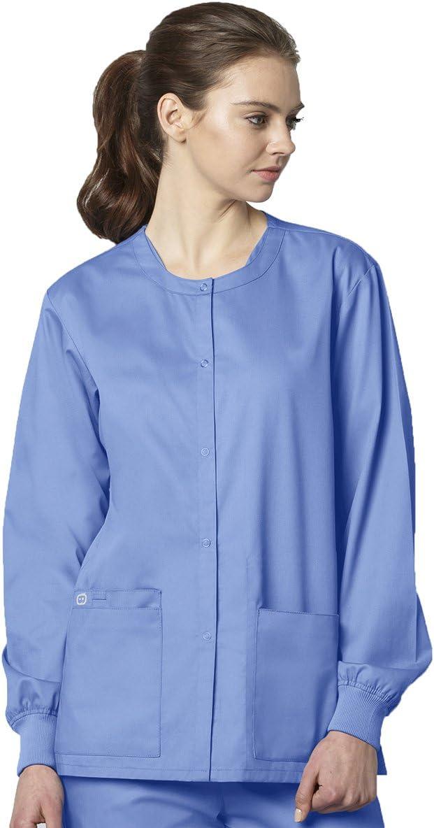 imageWonderWink womens Snap Front JacketCeil Blue